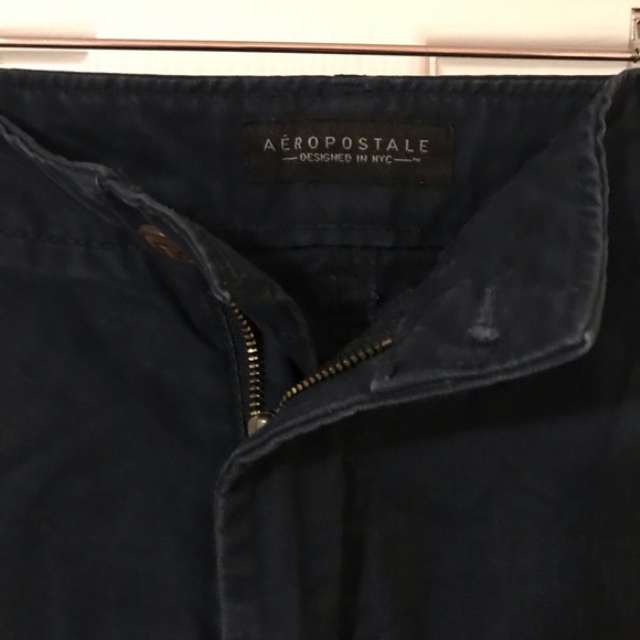 Aeropostale men’s navy blue flat front shorts 32 - Picture 3 of 5